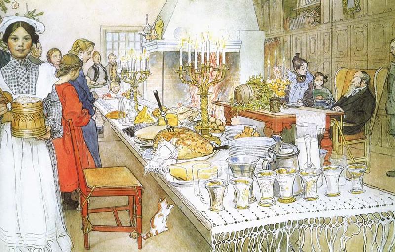 Carl Larsson Christmas Eve Banquet china oil painting image
